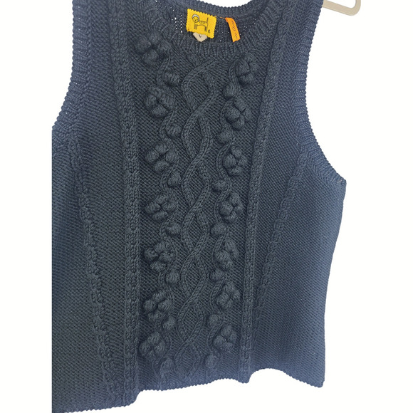 Anthropologie Care Me Purr Wool Cable-Knit Sweater Tank Size Large - Picture 3 of 5